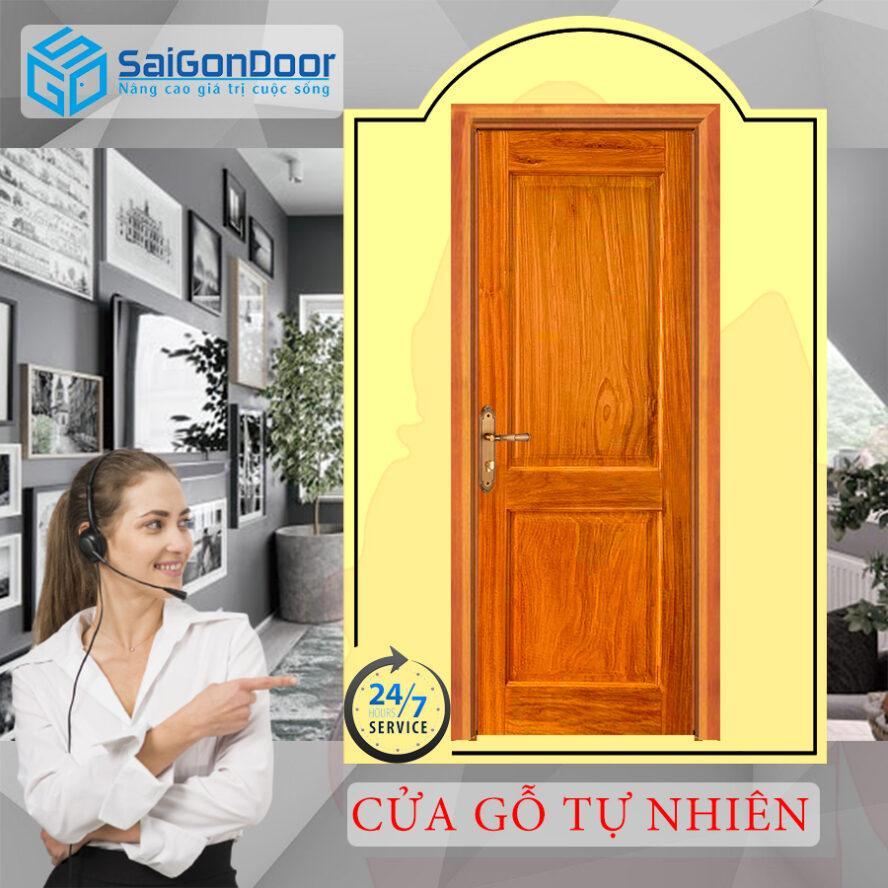 Cửa gỗ tự nhiên - cửa phòng ngủ chất lượng