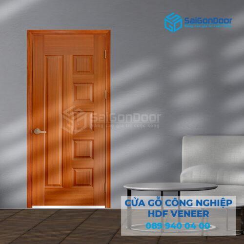 Cửa Gỗ HDF Veneer 6B-sapele 2-SGD
