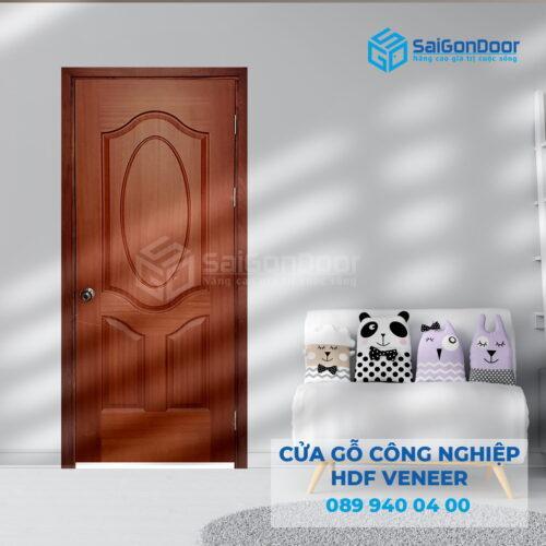 Cửa Gỗ Công Nghiệp HDF Veneer 3A Xoan Đào-SGD