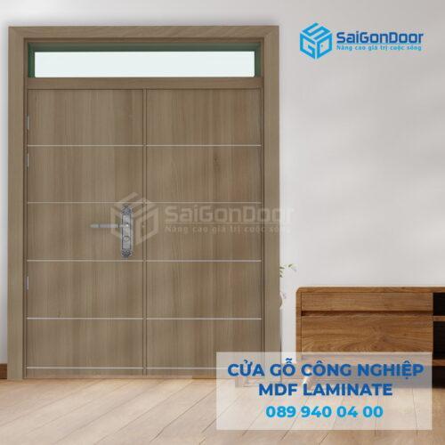 Cửa Gỗ Công Nghiệp MDF Laminate 2P1R10 FIX-SGD