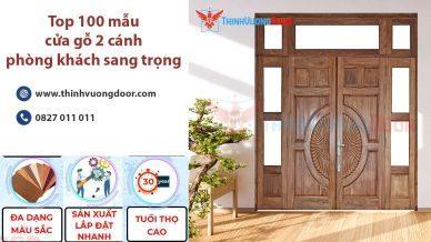 Top 100 mẫu cửa gỗ 2 cánh phòng khách sang trọng