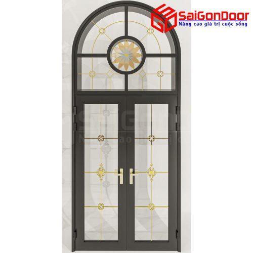 Cửa Nhôm Vân Gỗ SGD-CNVG-25