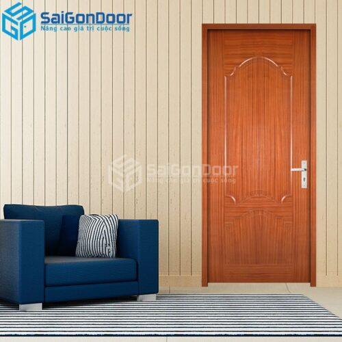 Cửa Gỗ Công Nghiệp HDF Veneer 2A Xoan Đào-HDFV-SGD