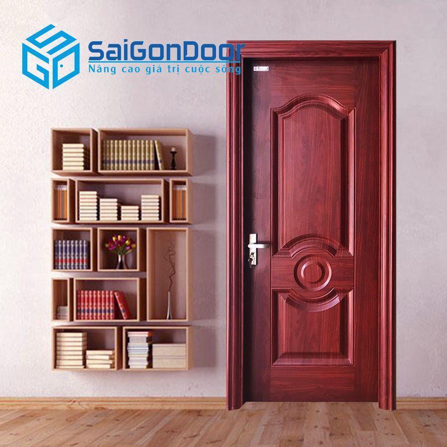Cửa thép vân gỗ phòng đọc sách cách âm