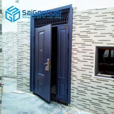 Cửa thép vân gỗ biệt thự cao cấp ngăn cháy