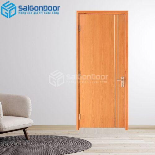 Cửa Gỗ MDF Veneer P1R2-Xoan Đào-MDFM-SGD
