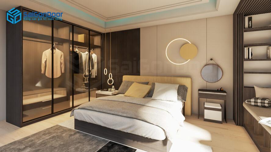 Tủ quần áo trong phòng ngủ giúp thuận tiện cho người sử dụng