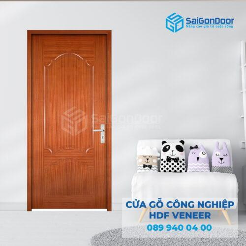 Cửa Gỗ Công Nghiệp HDF Veneer 2A Xoan Đào-SGD