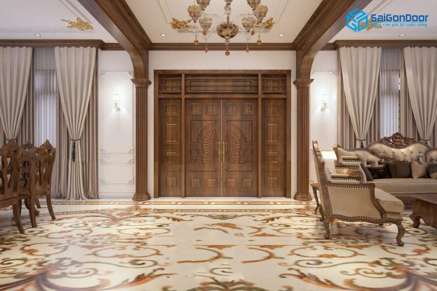 Cửa gỗ tự nhiên cho cửa chính