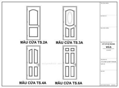 Kích thước cửa gỗ công nghiệp, cửa gỗ chống cháy