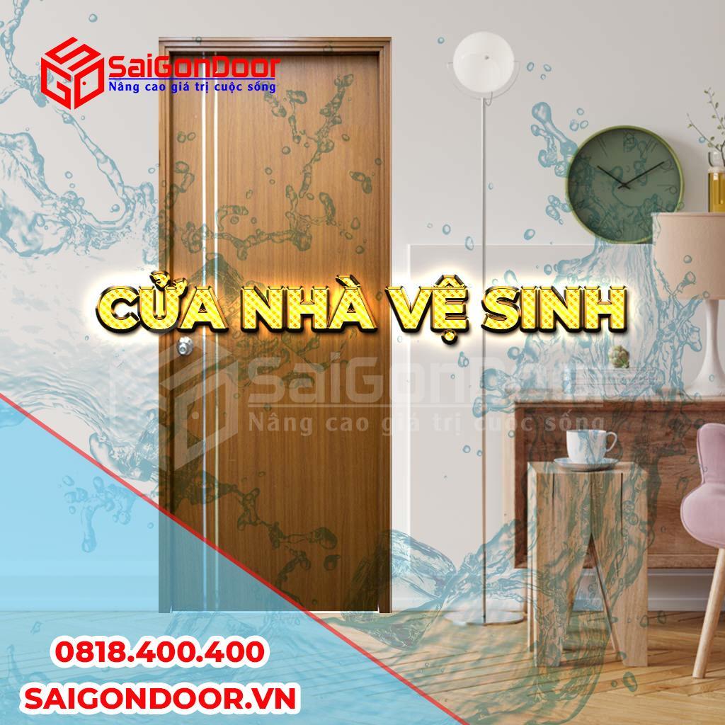 Cửa gỗ nhựa Composite không bị hư hỏng hay thấm nước thích hợp dùng làm cửa nhà vệ sinh