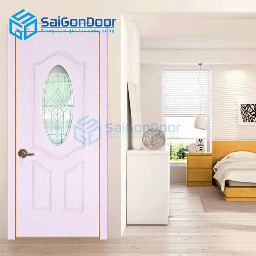 Cửa gỗ HDF sơn màu