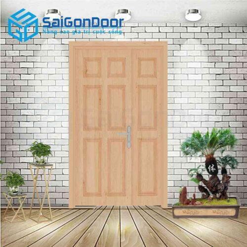 Cửa Nhựa Gỗ Composite 2 canh 9A Oak 1