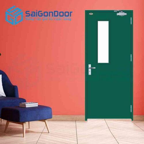 Cửa Thép Chống Cháy TCC P1G1a dung tay day hoi