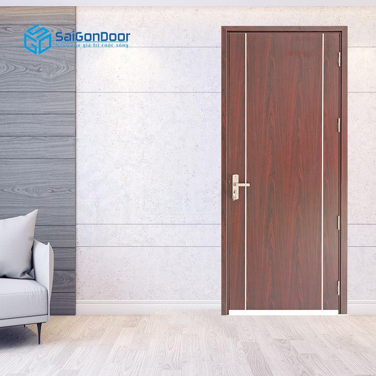 Cửa gỗ nhựa PVC sang trọng và có kết cấu siêu nhẹ tại SaiGonDoor