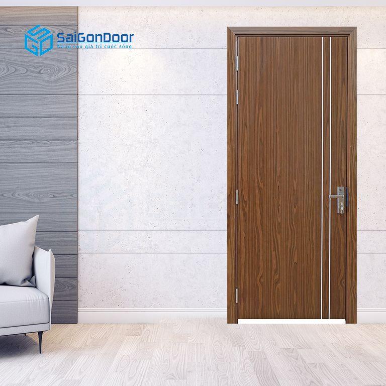 Cửa gỗ nhựa PVC sang trọng và có kết cấu siêu nhẹ tại SaiGonDoor