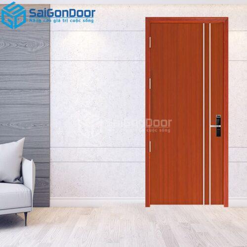 Cửa Gỗ MDF veneer P1R2 Căm Xe 1-MDFV-SGD