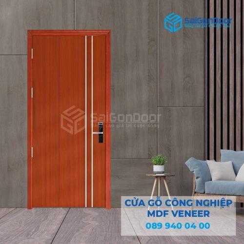 Cửa Gỗ MDF veneer P1R2 Căm Xe 1-SGD