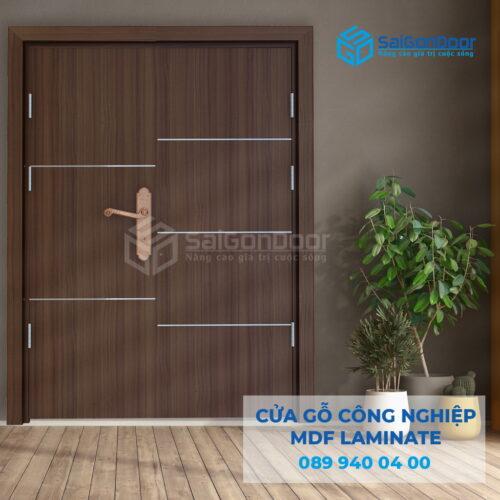 Cửa Gỗ Công Nghiệp MDF Laminate 2P1R52-SGD