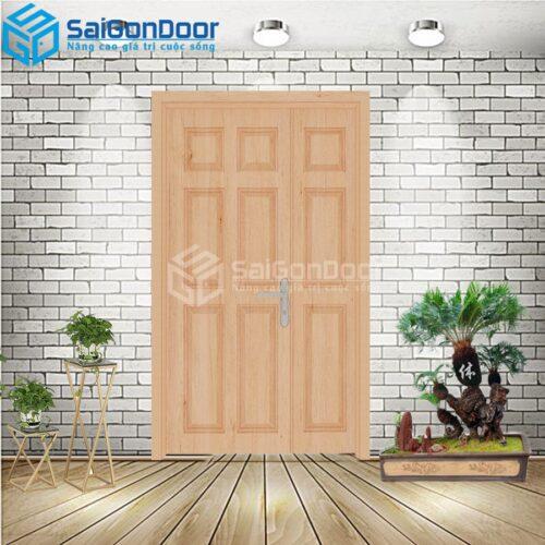 Cửa Nhựa Gỗ Composite 2 canh 9A Oak 1-CP-SGD