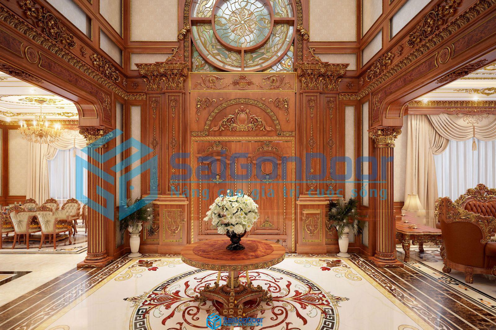 Cửa gỗ cao cấp tân cổ điển