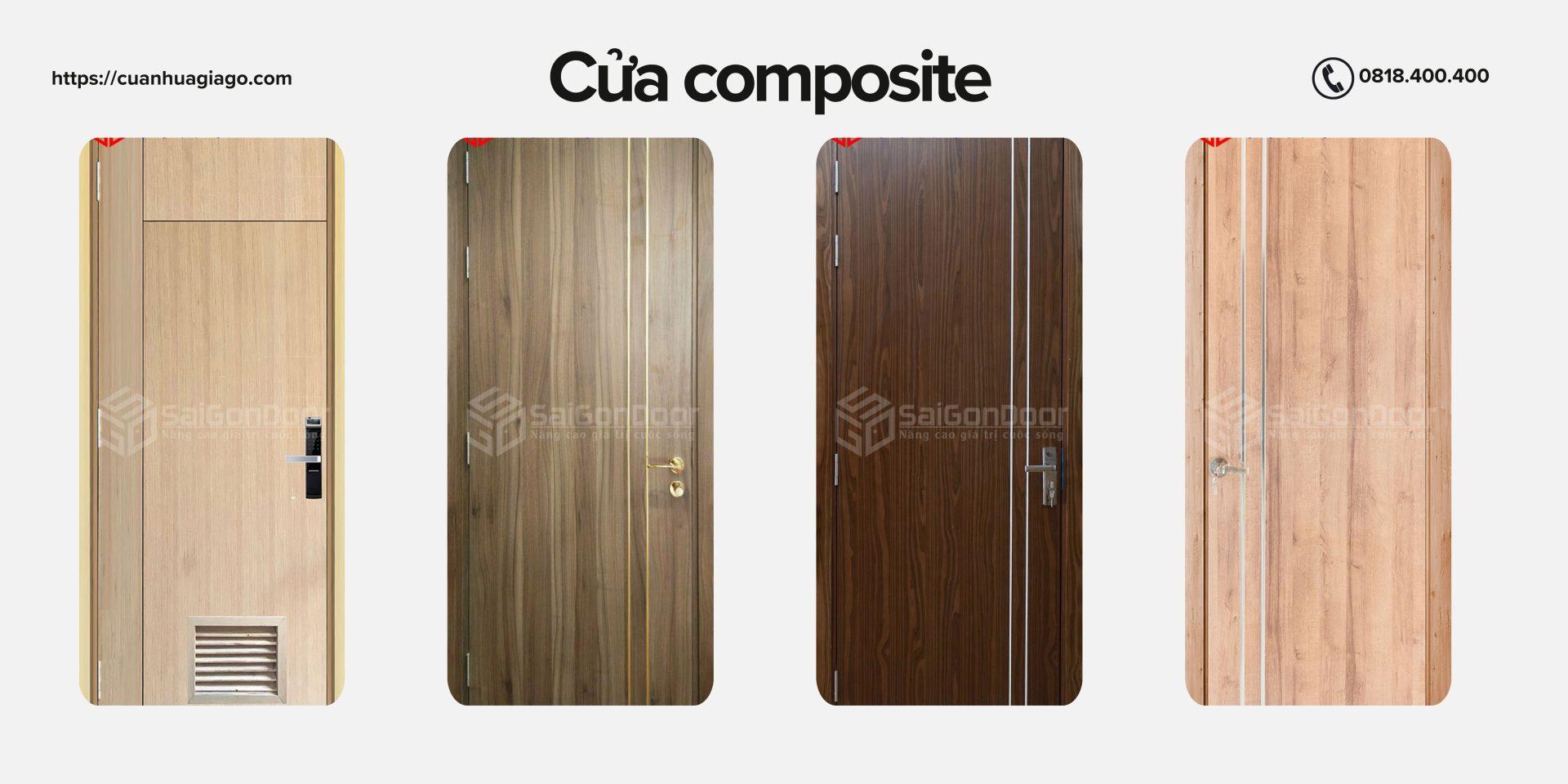 Cửa nhựa Composite được thiết kế gồm nhiều loại khác nhau