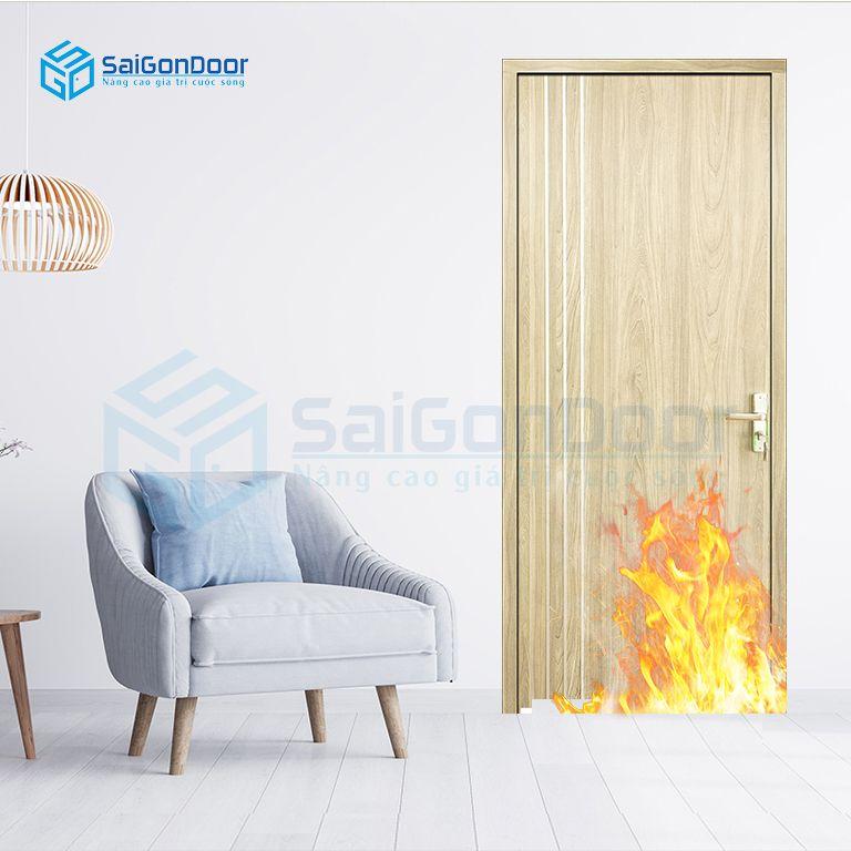 Cửa gỗ chống cháy phòng ngủ cách âm