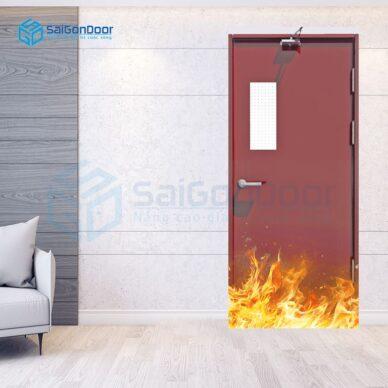Mẫu cửa thép có ô kính chống cháy