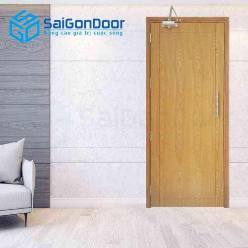 Cửa Gỗ MDF Veneer P1 soi