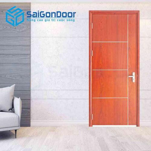 Cửa Gỗ MDF Veneer P1R4b xoan dao 2