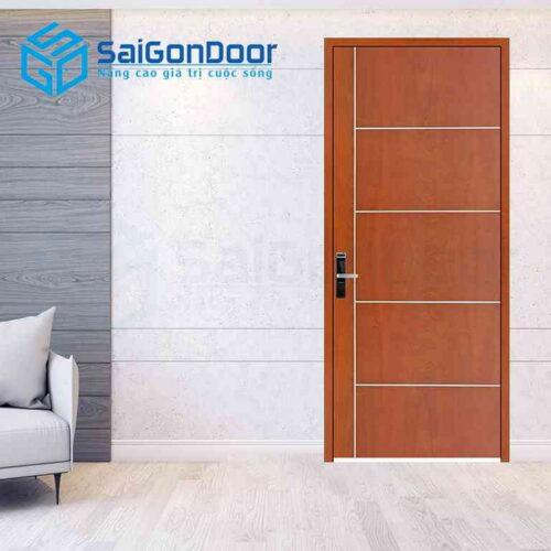 Cửa Gỗ MDF Veneer P1R5 xoan dao 4
