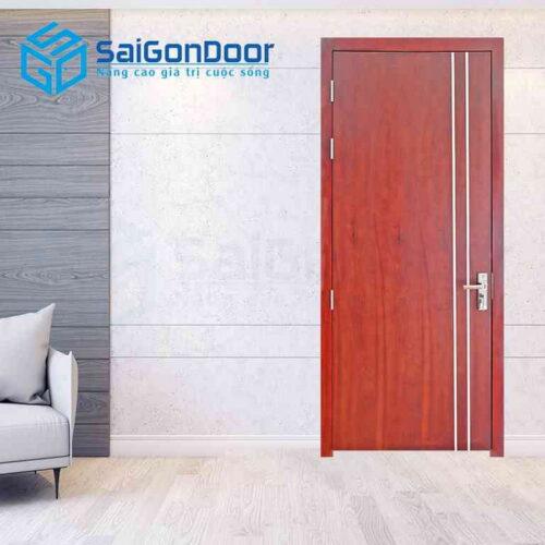 Cửa Gỗ MDF veneer P1R2 xoan dao 2