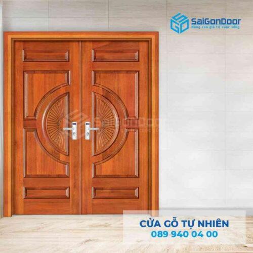 Cửa Gỗ Tự Nhiên 2 canh Gỗ do