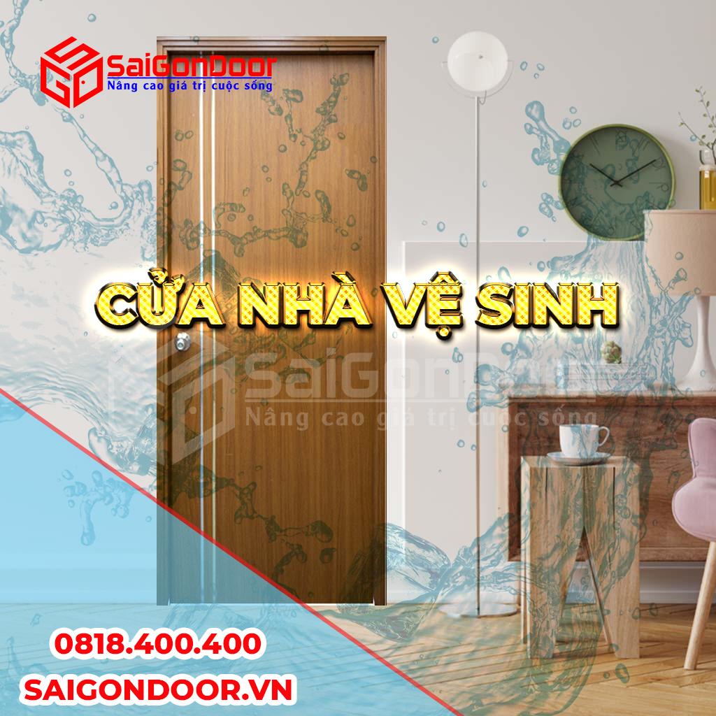 Cửa nhà vệ sinh được làm từ nhựa gỗ Composite