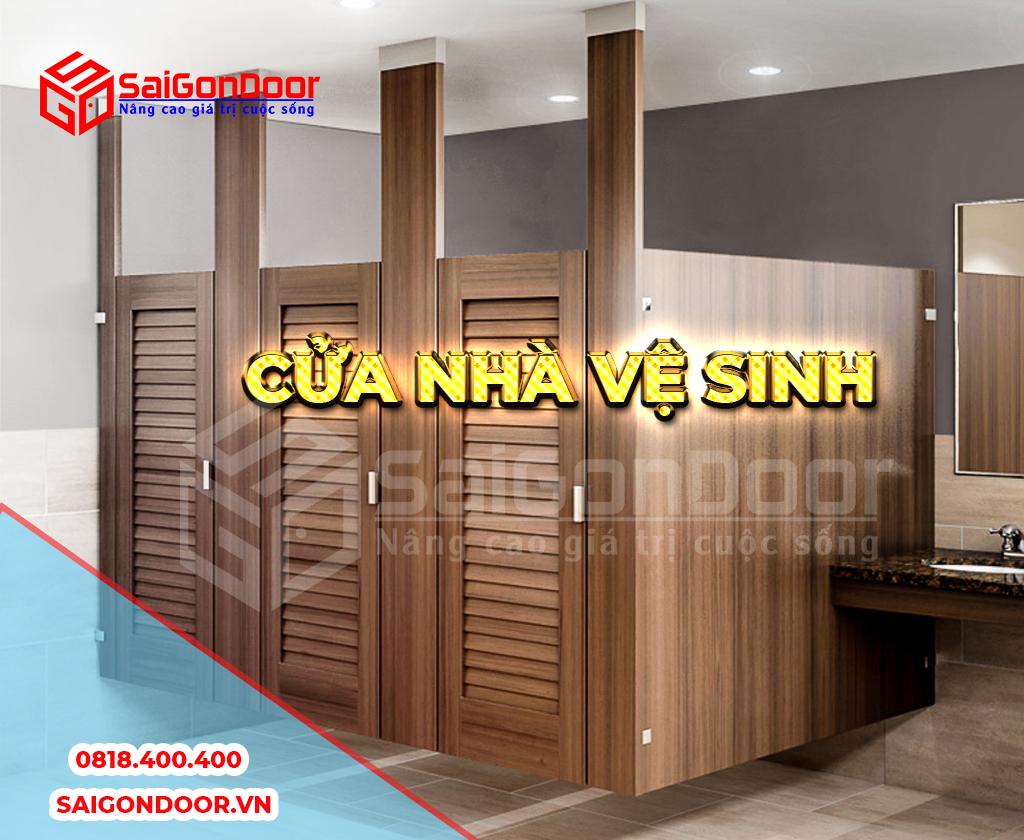 Cửa nhà vệ sinh được làm từ gỗ công nghiệp