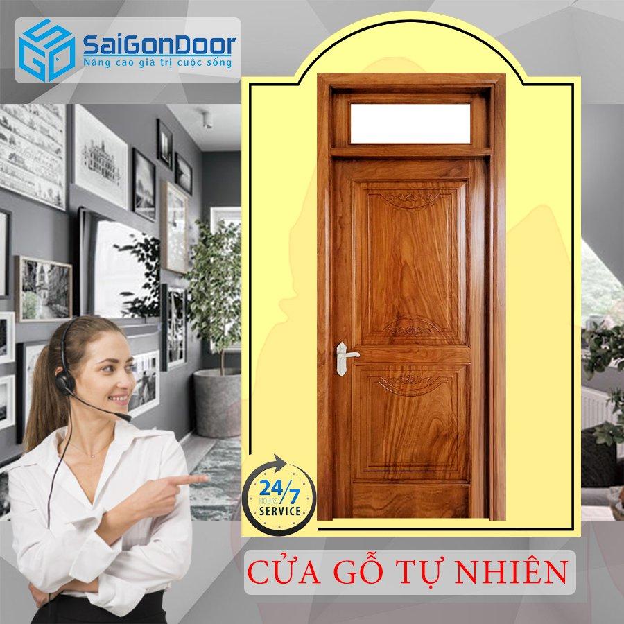 Cửa gỗ phòng ngủ gỗ tự nhiên màn lại không khí ấm áp, thoải mái
