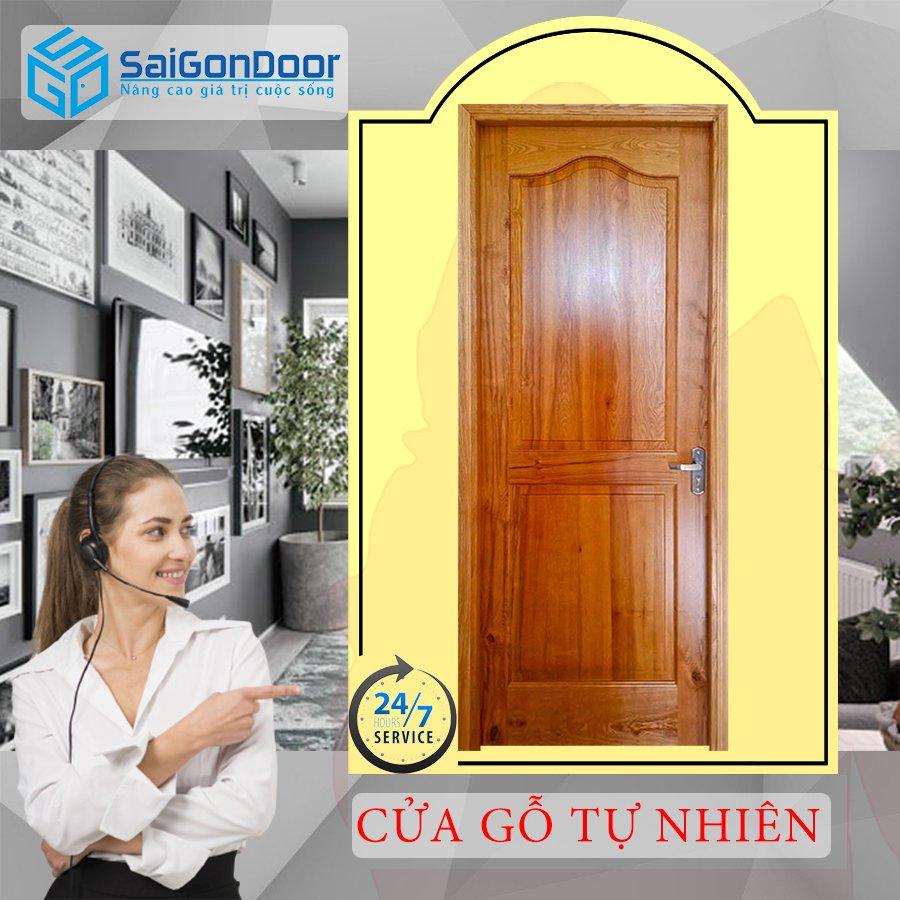 Cửa gỗ phòng ngủ gỗ tự nhiên