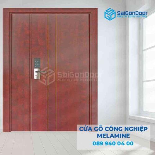 Cửa Gỗ HDF Melammine 2P1R2