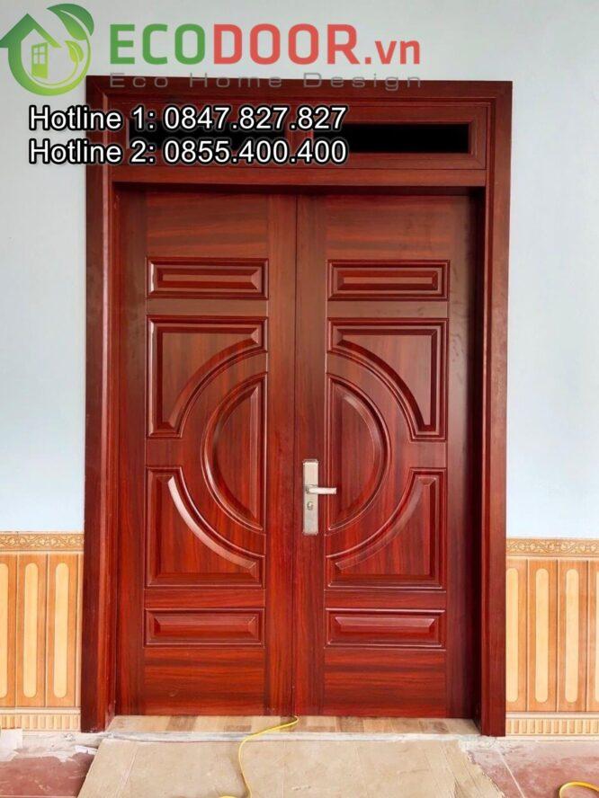 Cửa thép vân gỗ 2 cánh