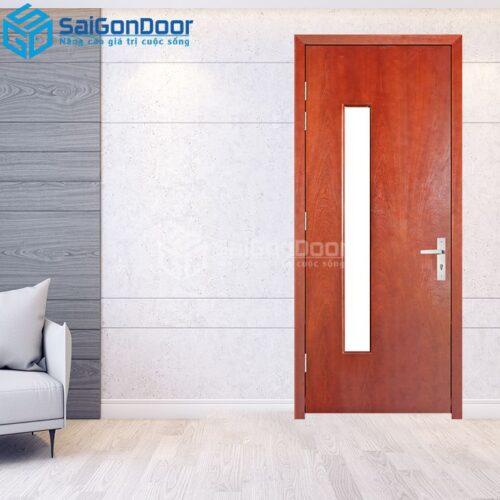 Cửa Gỗ MDF Veneer P1G1 Căm Xe 1-MDFV-SGD