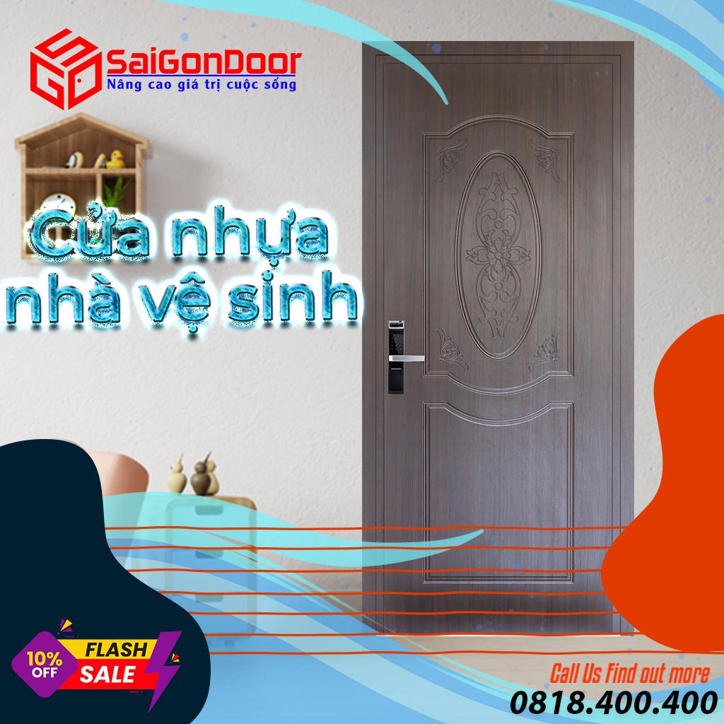 Mẫu cửa nhựa nhà vệ sinh đẹp