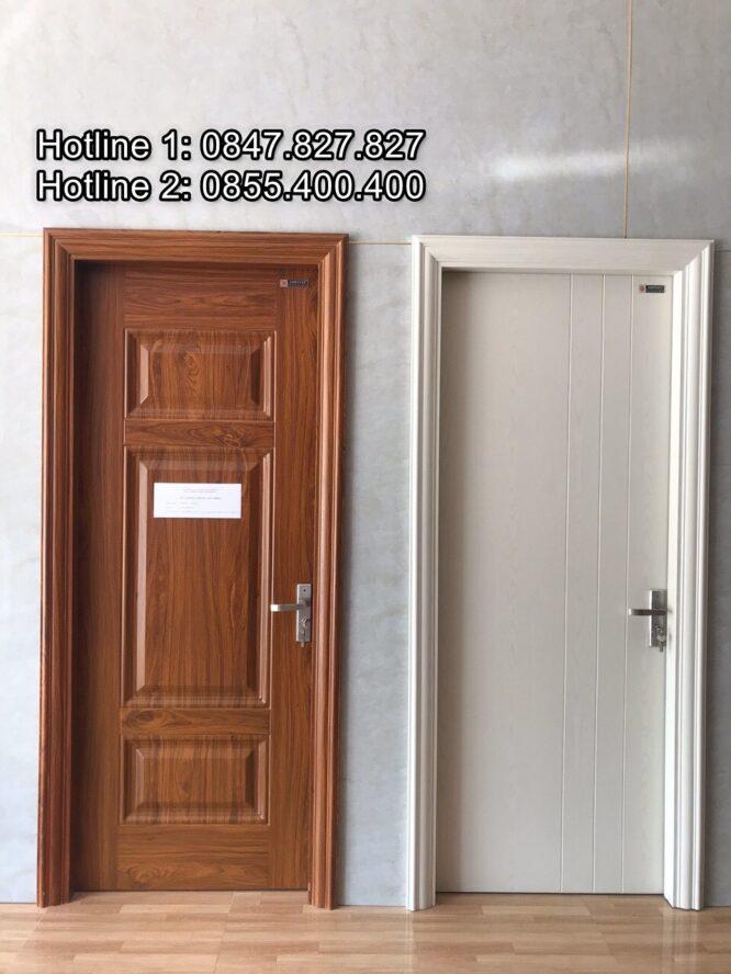 Cửa thép vân gỗ 1 cánh