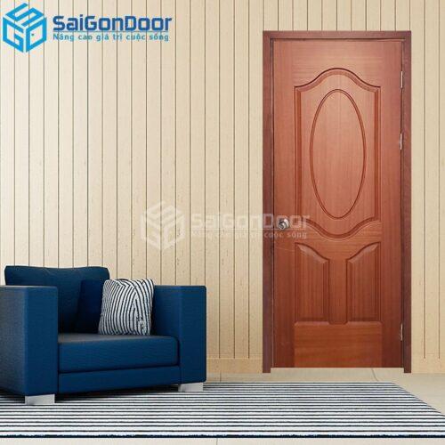 Cửa Gỗ Công Nghiệp HDF Veneer 3A Xoan Đào-HDFV-SGD