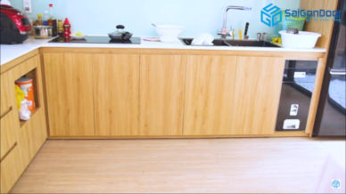 GIỚI THIỆU TỦ KỆ BẾP GỖ CÔNG NGHIỆP MDF SAIGONDOOR TẠI NHÀ KHÁCH HÀNG