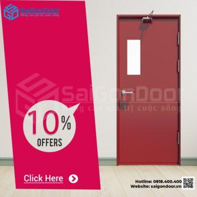 Dòng cửa thép này cho thời gian ngăn cháy lên tới 120 phút
