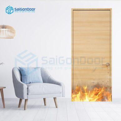 Cửa gỗ phòng ngủ cách âm MDF Laminate van ngang