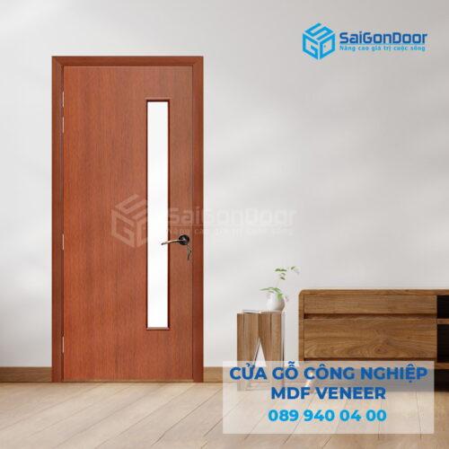 Cửa Gỗ MDF Veneer P1G1 Căm Xe-SGD