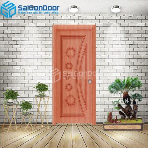 Cửa Nhựa Gỗ Composite 1K Xoan Đào 2-CP-SGD