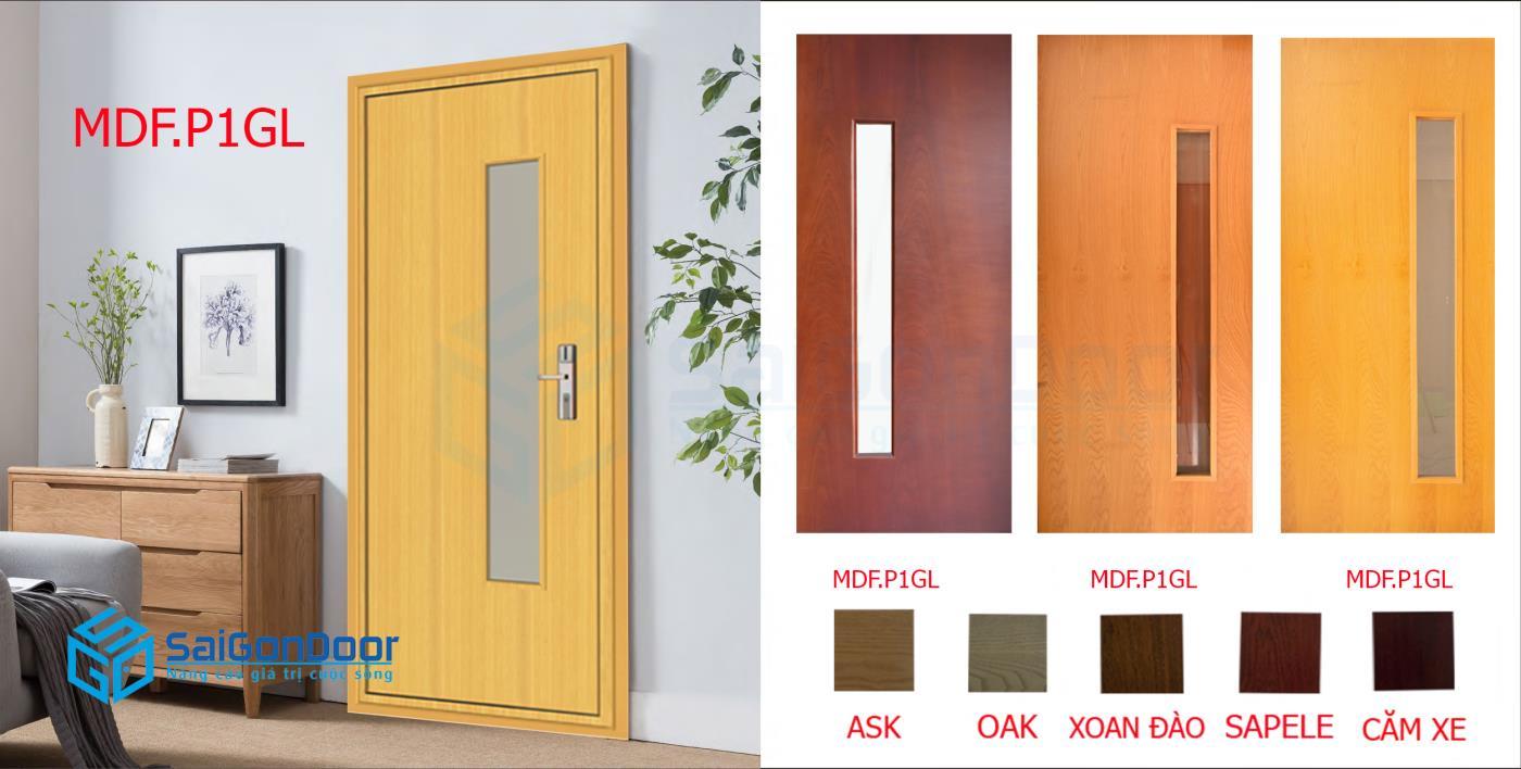 Cửa gỗ công nghiệp MDF Veneer cao cấp, cách âm, chống cháy