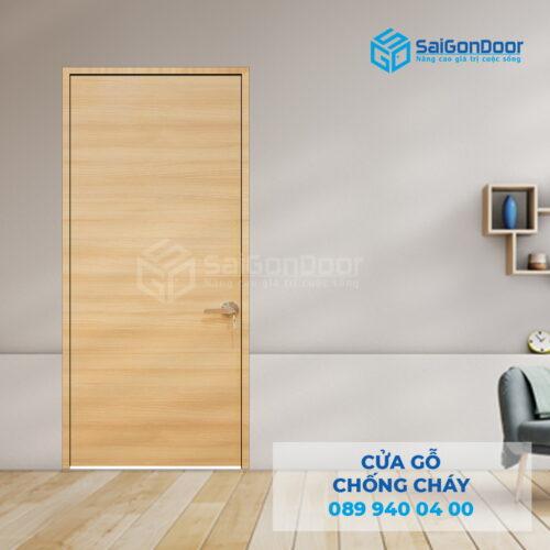Cửa Gỗ Chống Cháy MDF Laminate van ngang-SGD